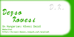 dezso kovesi business card